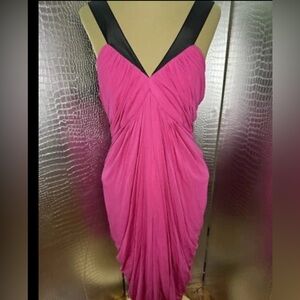 Yiguel Azrouel Fuchsia Hot Pink Grecian Style Party Dress Size 3